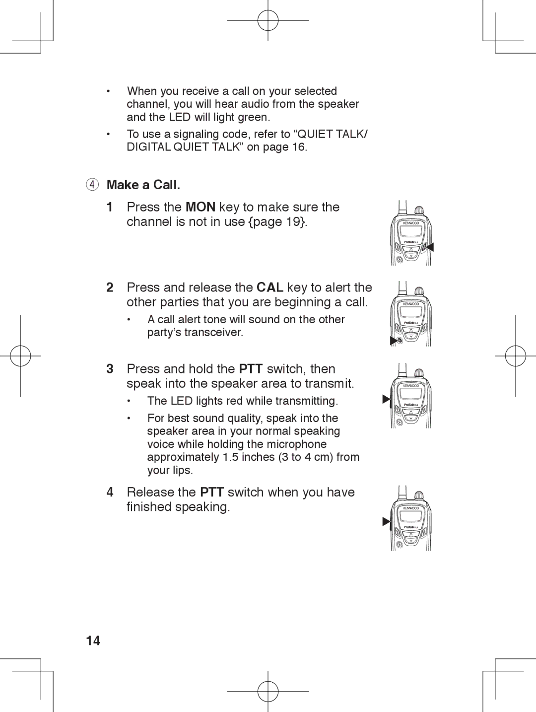 Kenwood TK-3230 instruction manual Make a Call 