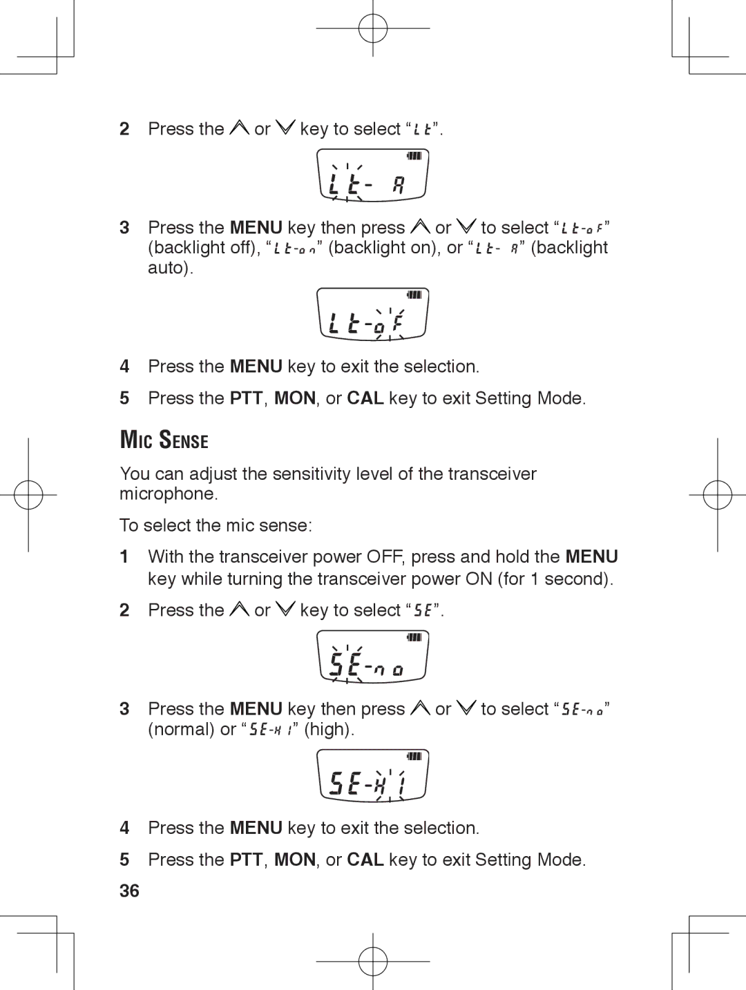 Kenwood TK-3230 instruction manual Mic Sense 