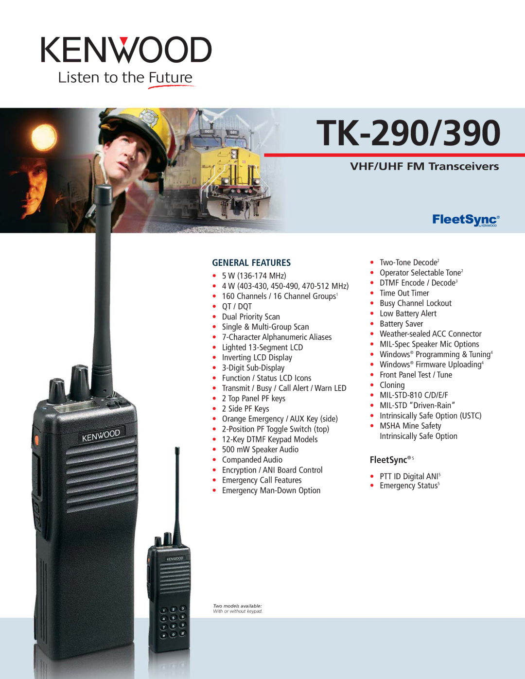 Kenwood TK-390 manual TK-290/390 