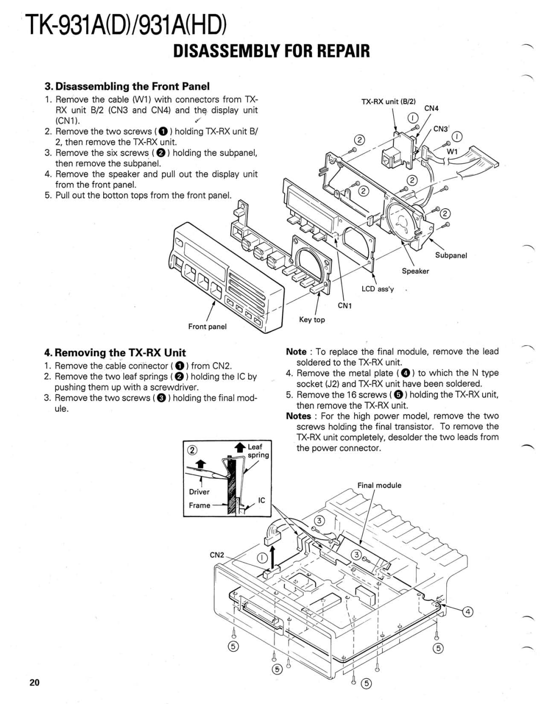 Kenwood TK-931A(D) manual 