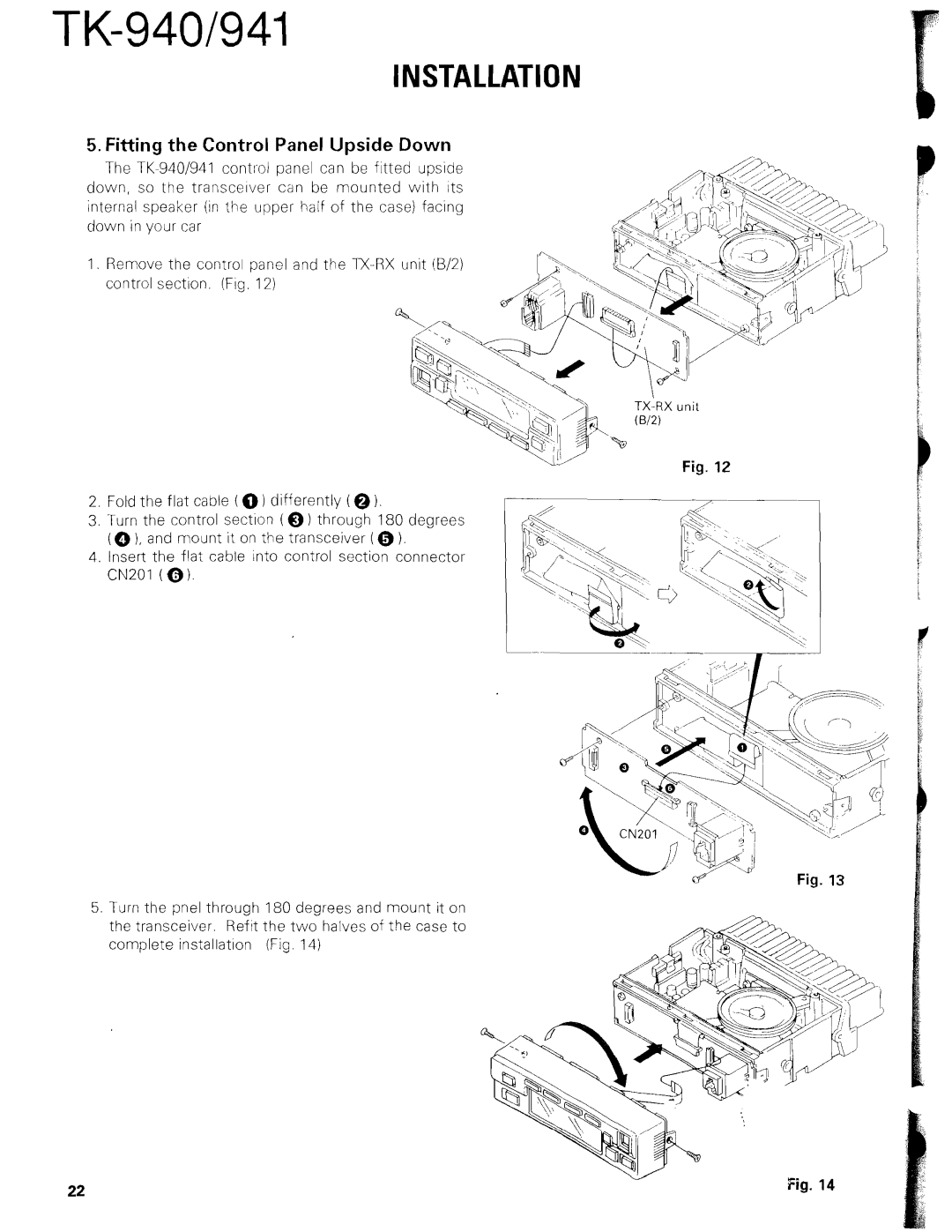 Kenwood TK-940 service manual Fitting the Control Panel Upside Down 