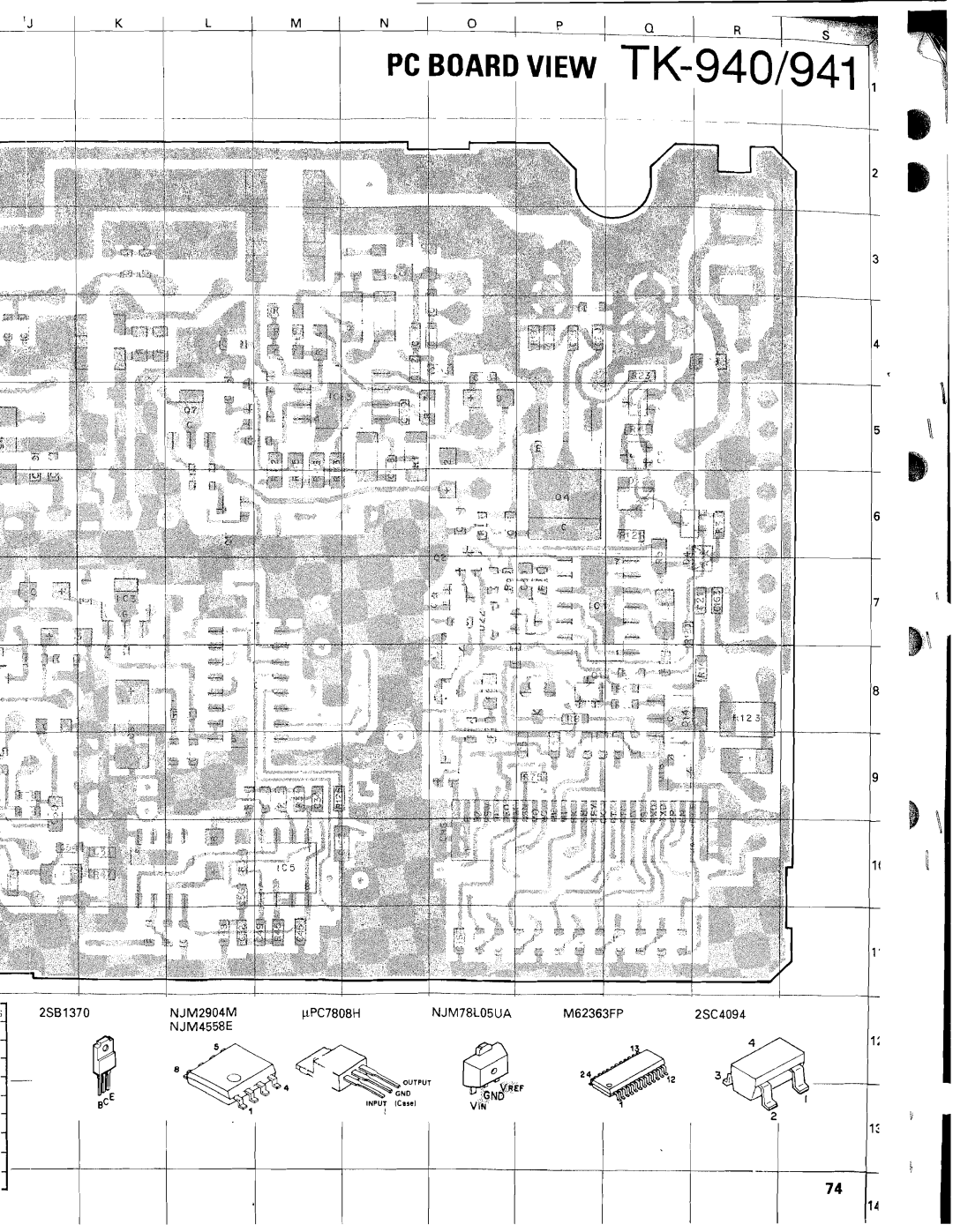 Kenwood TK-940 service manual PC Board View 