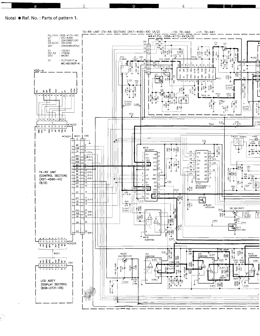 Kenwood TK-940 service manual TX-RX Unit TX-RX Section X57 4590 XX A/2 11 TK A1 PLL 