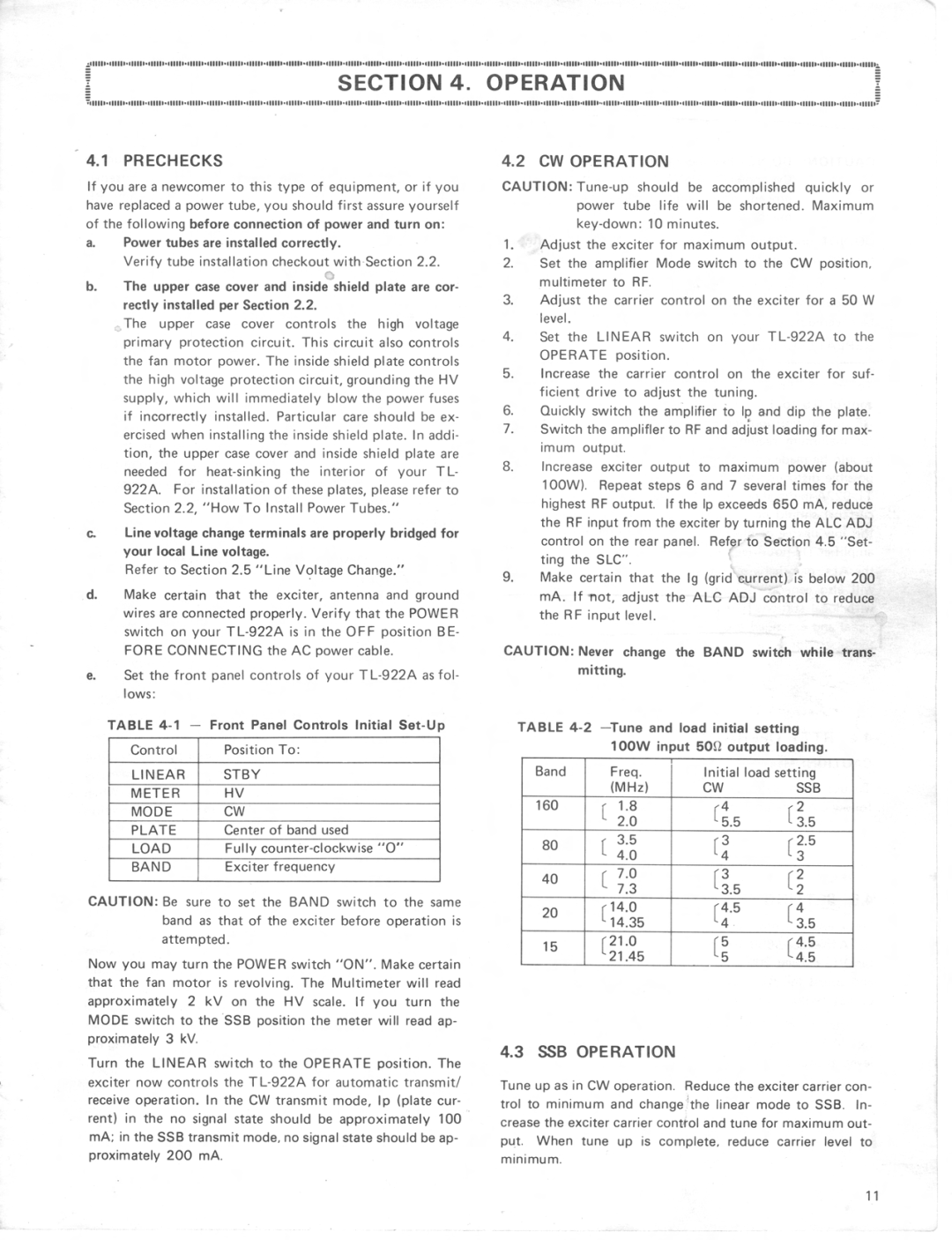 Kenwood TL-922A manual 