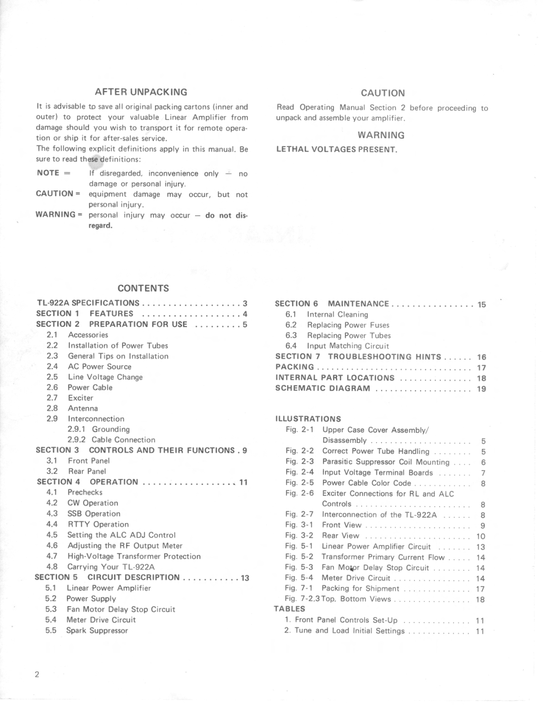 Kenwood TL-922A manual 