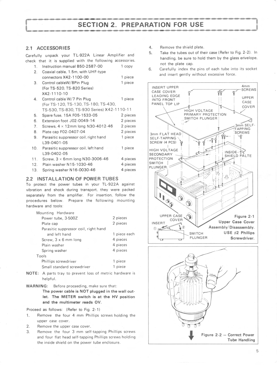 Kenwood TL-922A manual 