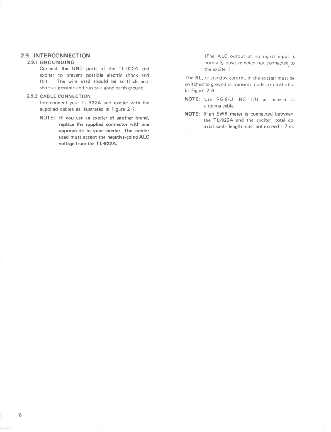 Kenwood TL-922A manual 