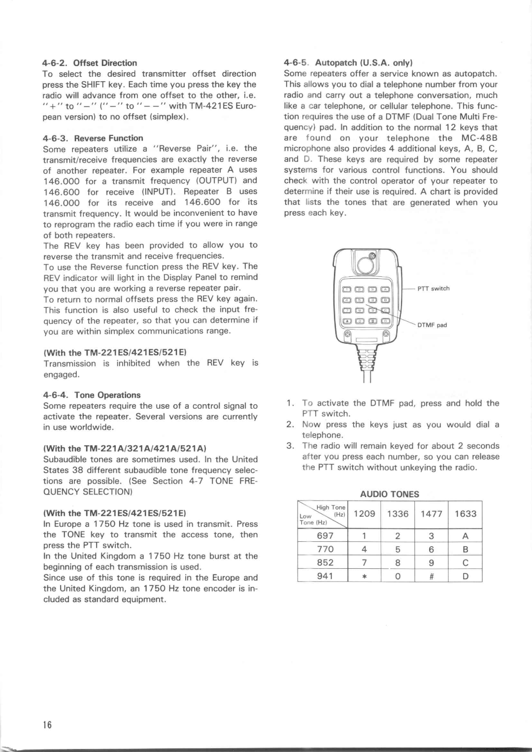 Kenwood TM-421ES, TM-221ES, TM-221A, TM-521E, TM-321A, TM-521A manual 