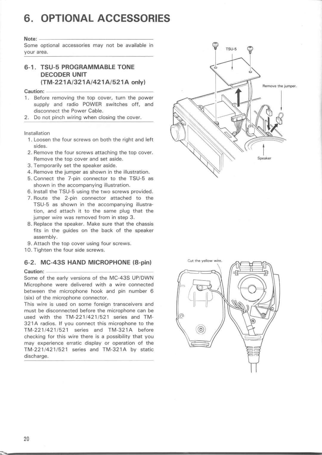 Kenwood TM-521E, TM-221ES, TM-221A, TM-321A, TM-421ES, TM-521A manual 