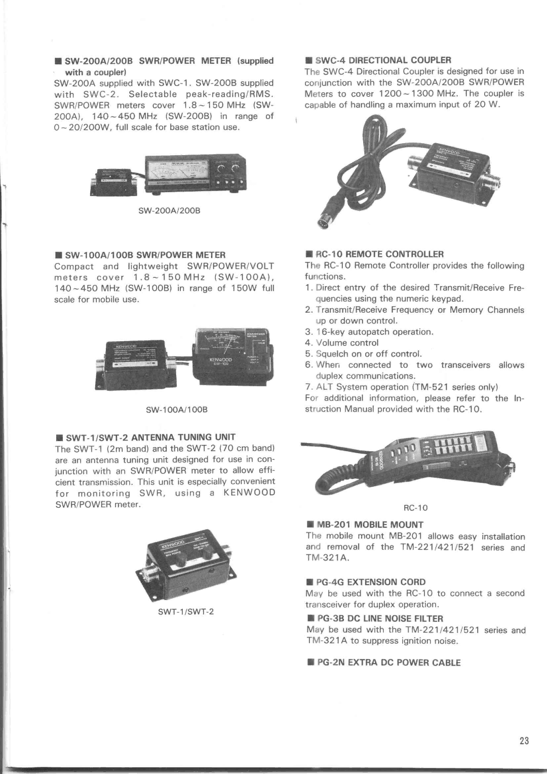 Kenwood TM-521A, TM-221ES, TM-221A, TM-521E, TM-321A, TM-421ES manual 