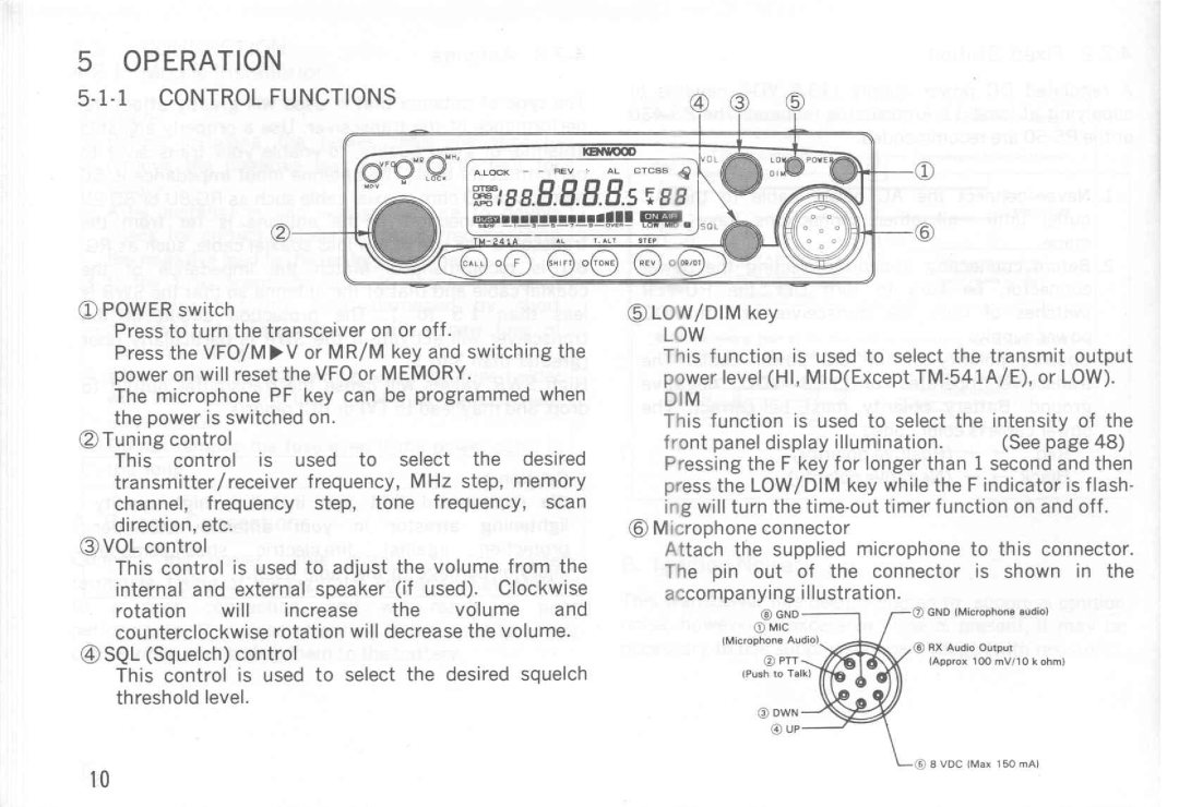 Kenwood TM-441E, TM-241E, TM-541E, TM-541A, TM-441A, TM-241A manual 