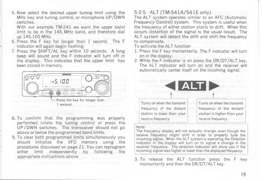 Kenwood TM-541E, TM-241E, TM-541A, TM-441A, TM-441E, TM-241A manual 