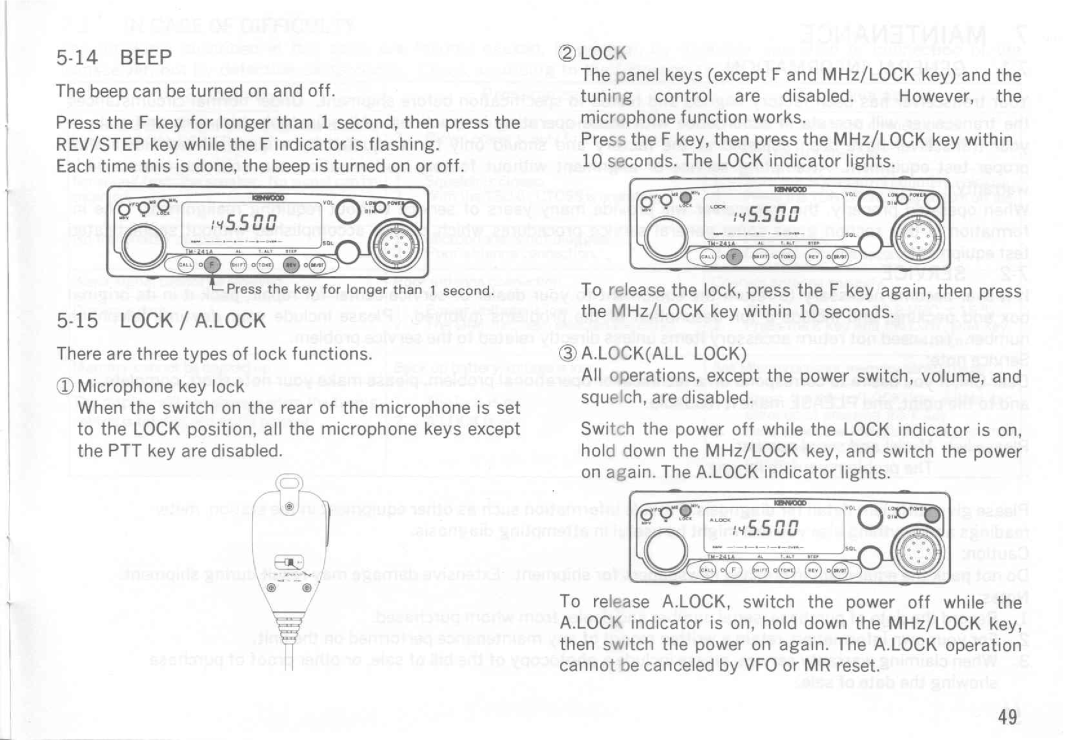 Kenwood TM-541E, TM-241E, TM-541A, TM-441A, TM-441E, TM-241A manual 