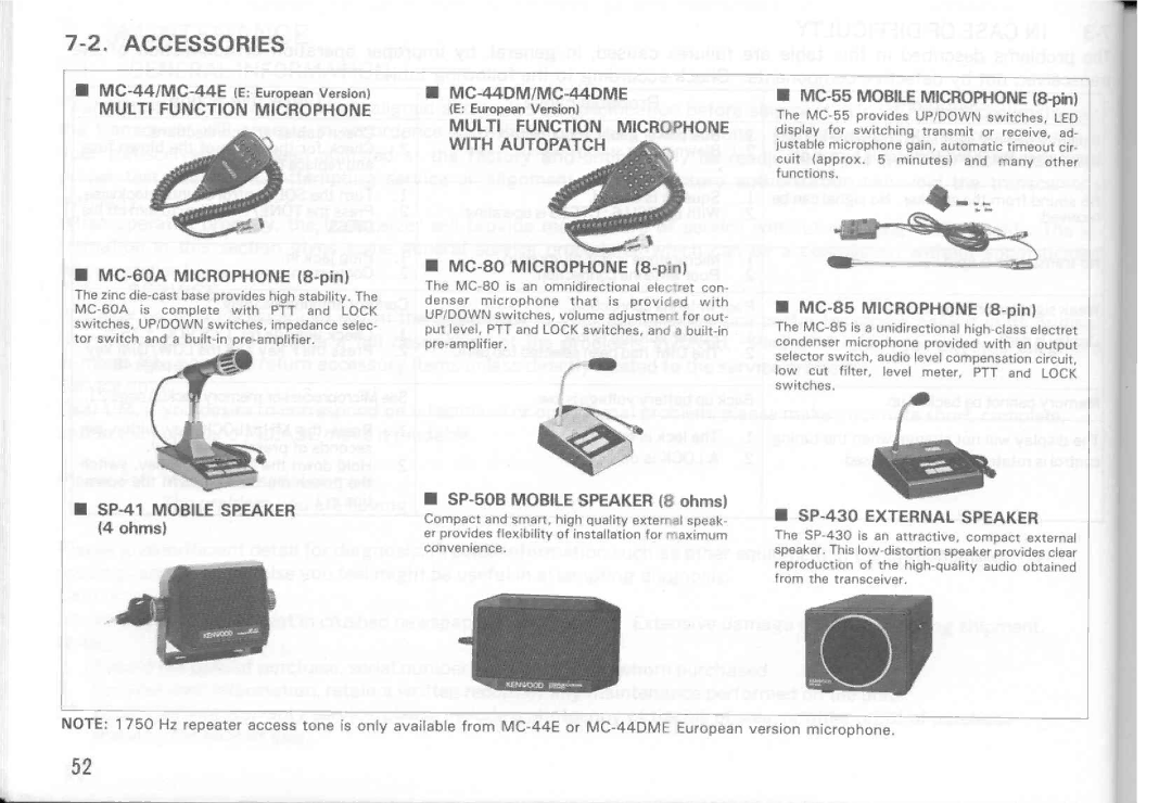 Kenwood TM-441E, TM-241E, TM-541E, TM-541A, TM-441A, TM-241A manual 