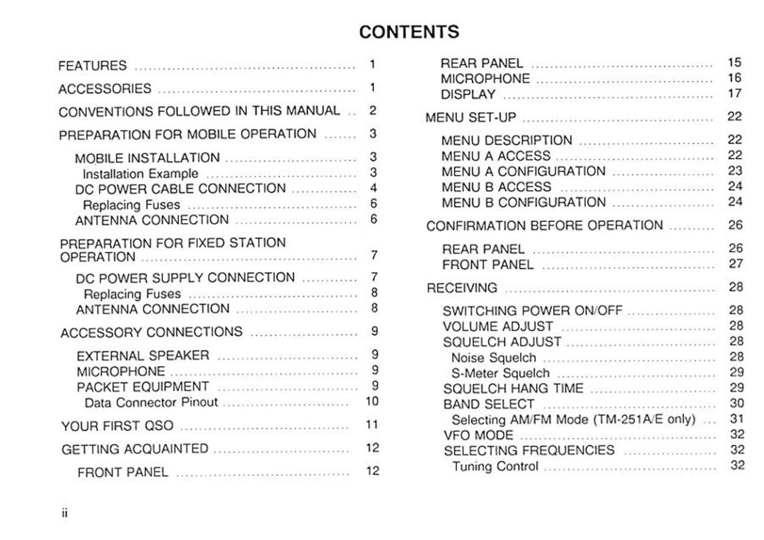 Kenwood TM-251A/251E, TM451A/451E manual 