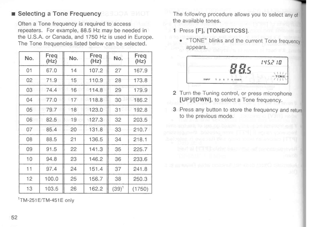 Kenwood TM-451A, TM-251E, TM-251A, TM-451E manual 