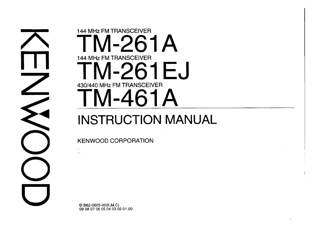 Kenwood TM-261EJ, TM-261A manual 