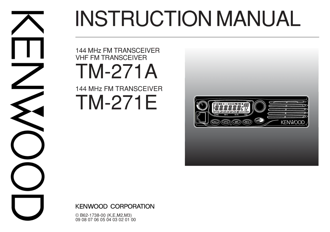 Kenwood TM-271A, TM-271E instruction manual 