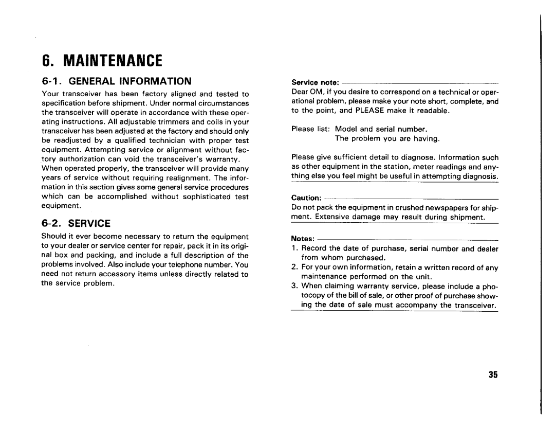 Kenwood TM-531A, TM-431A, TM-431E, TM-531E, TM-231E, TM-331A manual 