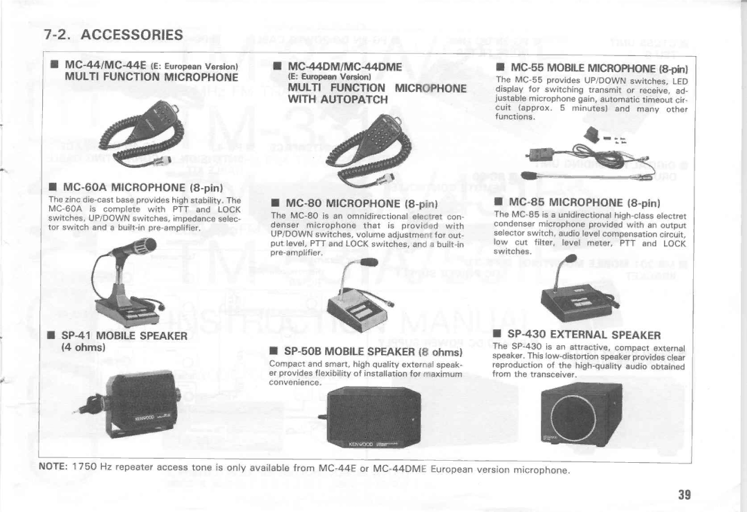 Kenwood TM-231E, TM-431A, TM-431E, TM-531E, TM-331A, TM-531A manual 