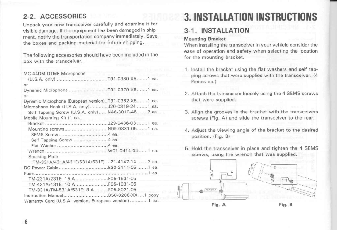 Kenwood TM-431A, TM-431E, TM-531E, TM-231E, TM-331A, TM-531A manual 