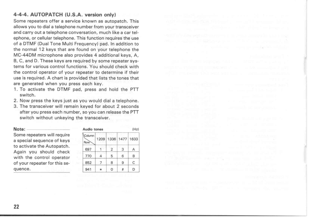 Kenwood TM-631A manual 