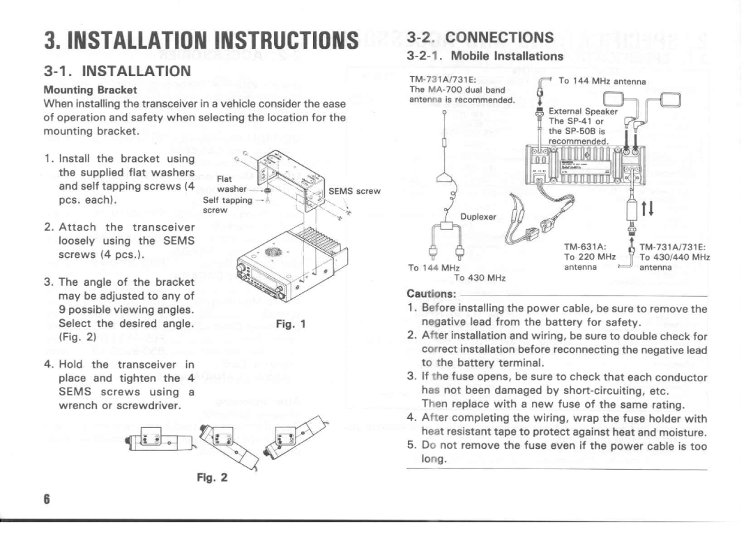 Kenwood TM-631A manual 