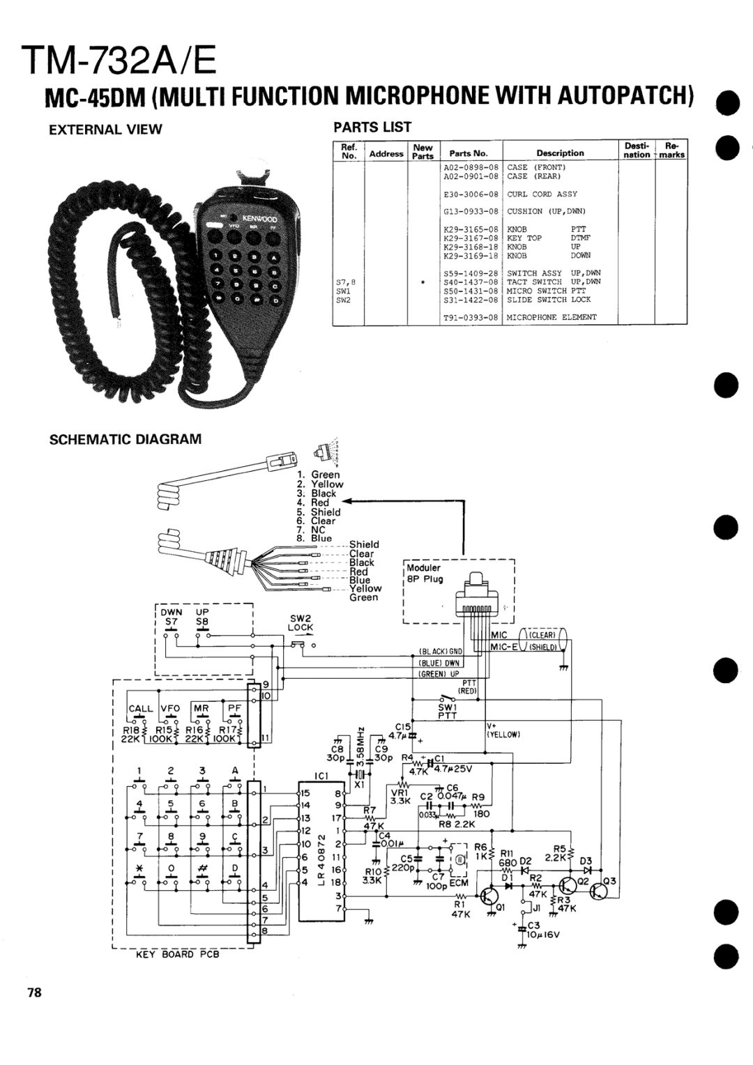 Kenwood tm-732A/E manual 