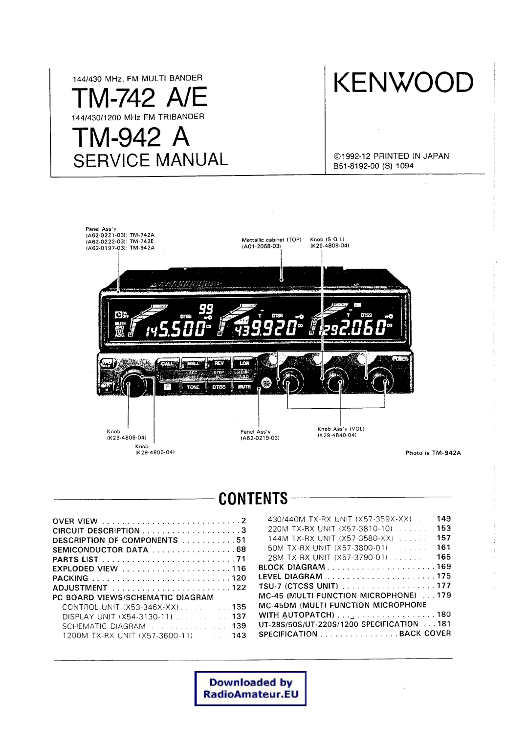 Kenwood TM-742 A/E manual 