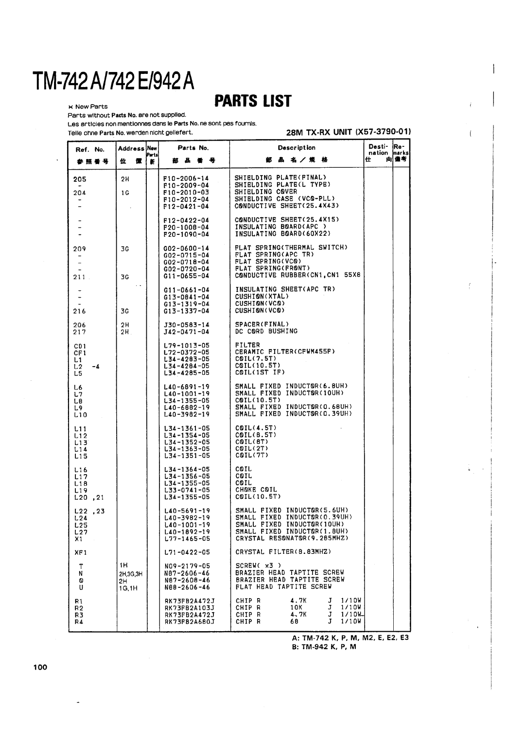 Kenwood TM-742 A/E manual 