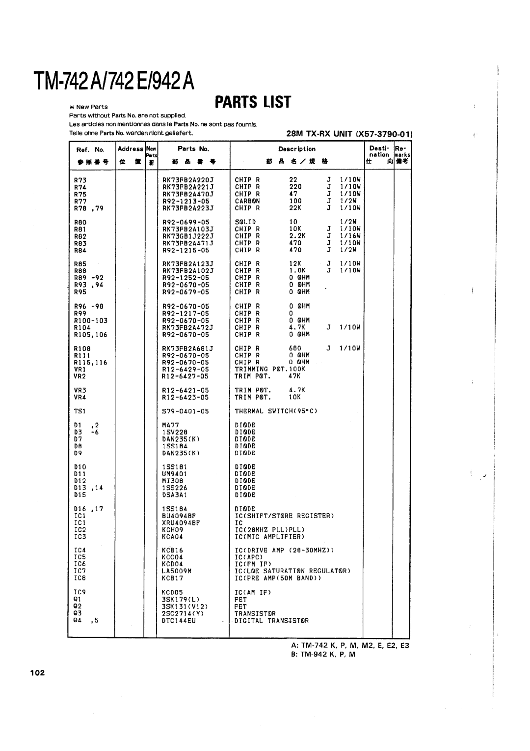 Kenwood TM-742 A/E manual 