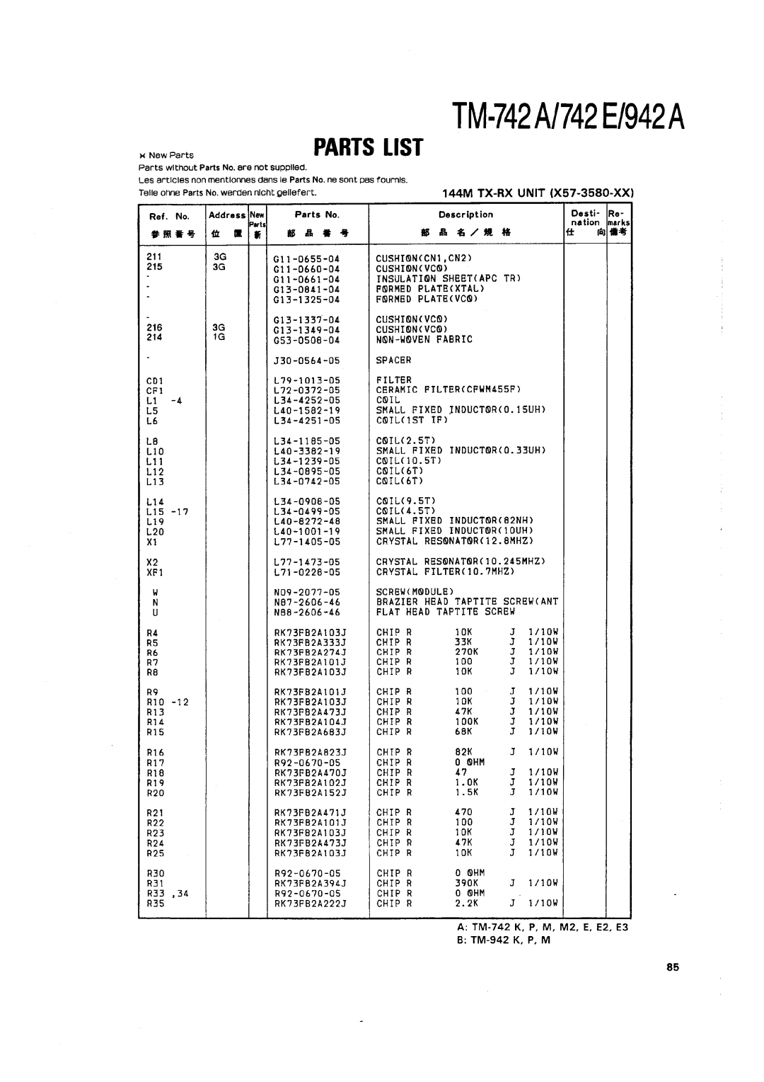 Kenwood TM-742 A/E manual 