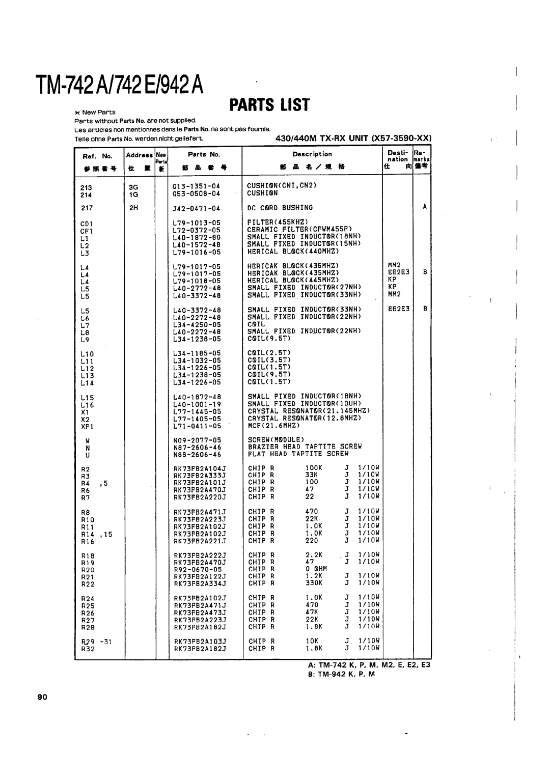 Kenwood TM-742 A/E manual 