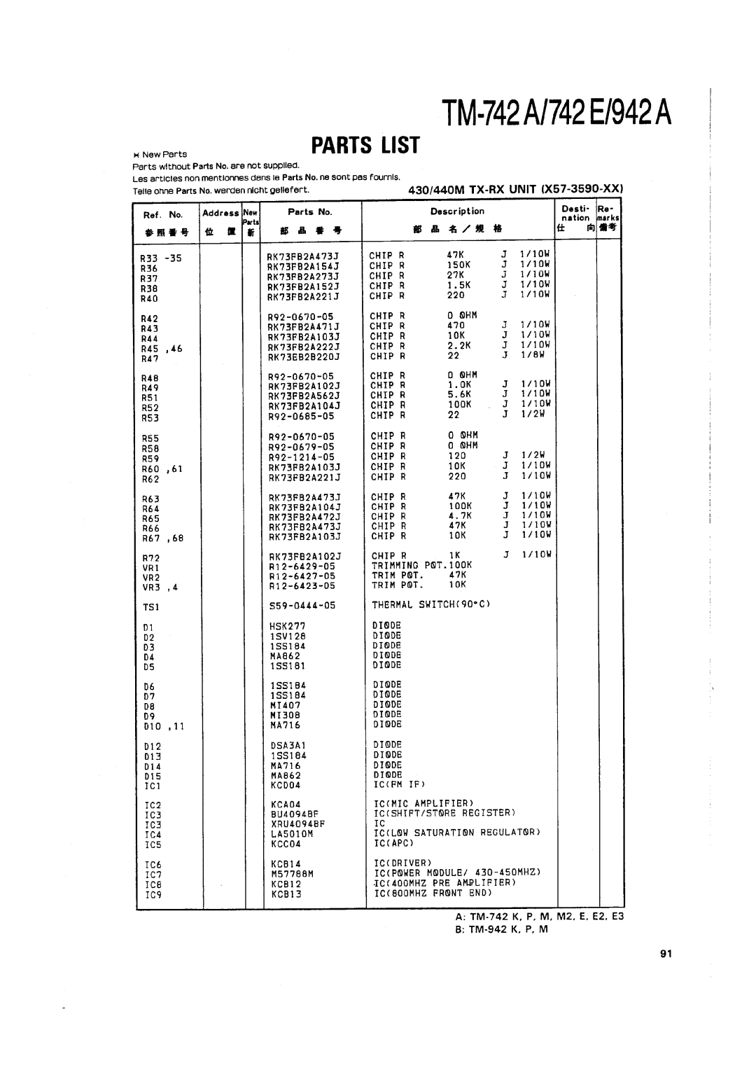 Kenwood TM-742 A/E manual 