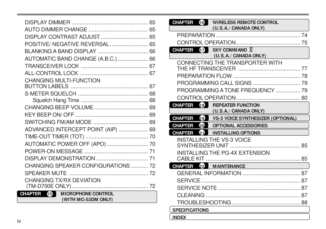 Kenwood TM-D700 E instruction manual Changing MULTI-FUNCTION, Squelch Hang Time 