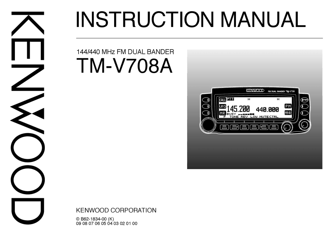 Kenwood TM-V708A instruction manual 