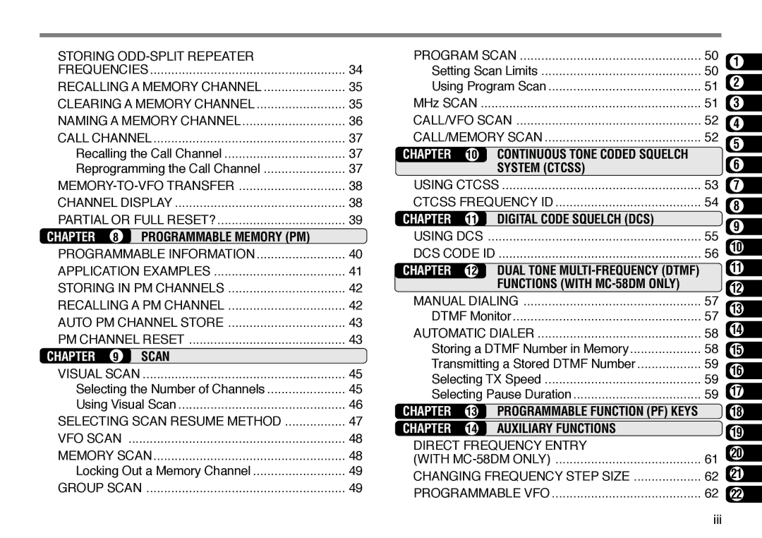 Kenwood TM-V708A Recalling the Call Channel Reprogramming the Call Channel, Locking Out a Memory Channel, Dtmf Monitor 