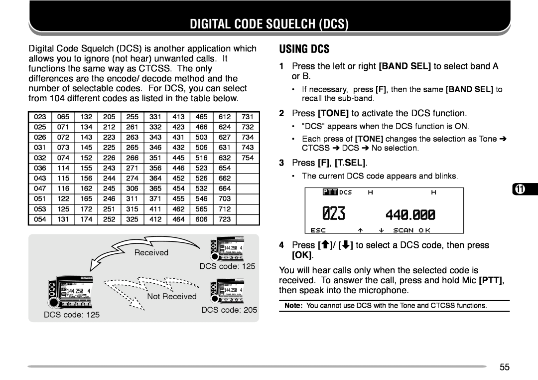 Kenwood TM-V708A instruction manual Digital Code Squelch Dcs, Using Dcs 
