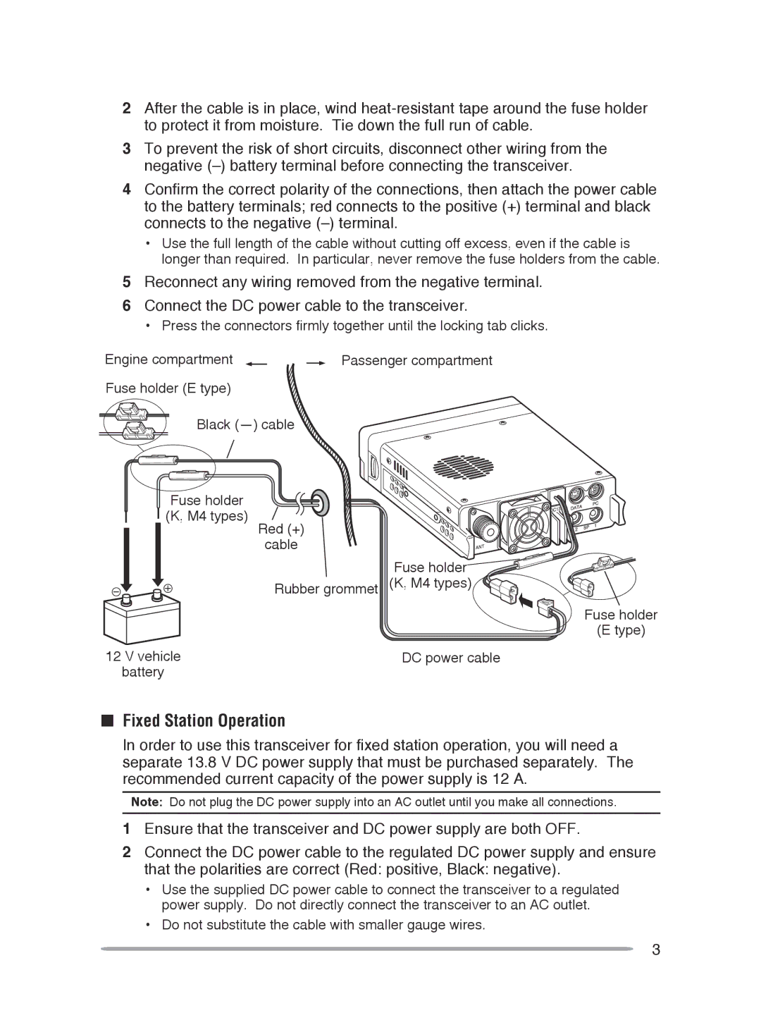 Kenwood TM-V71A, TM-V71E instruction manual Fixed Station Operation 