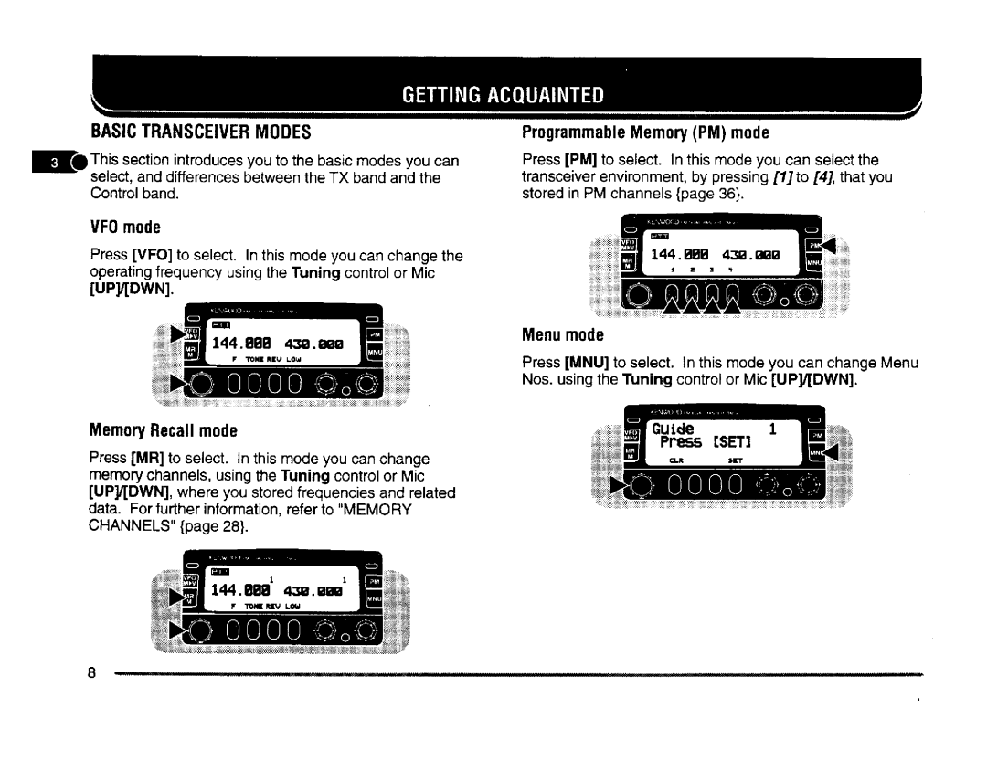 Kenwood TM-V7A, TM-V7E manual 