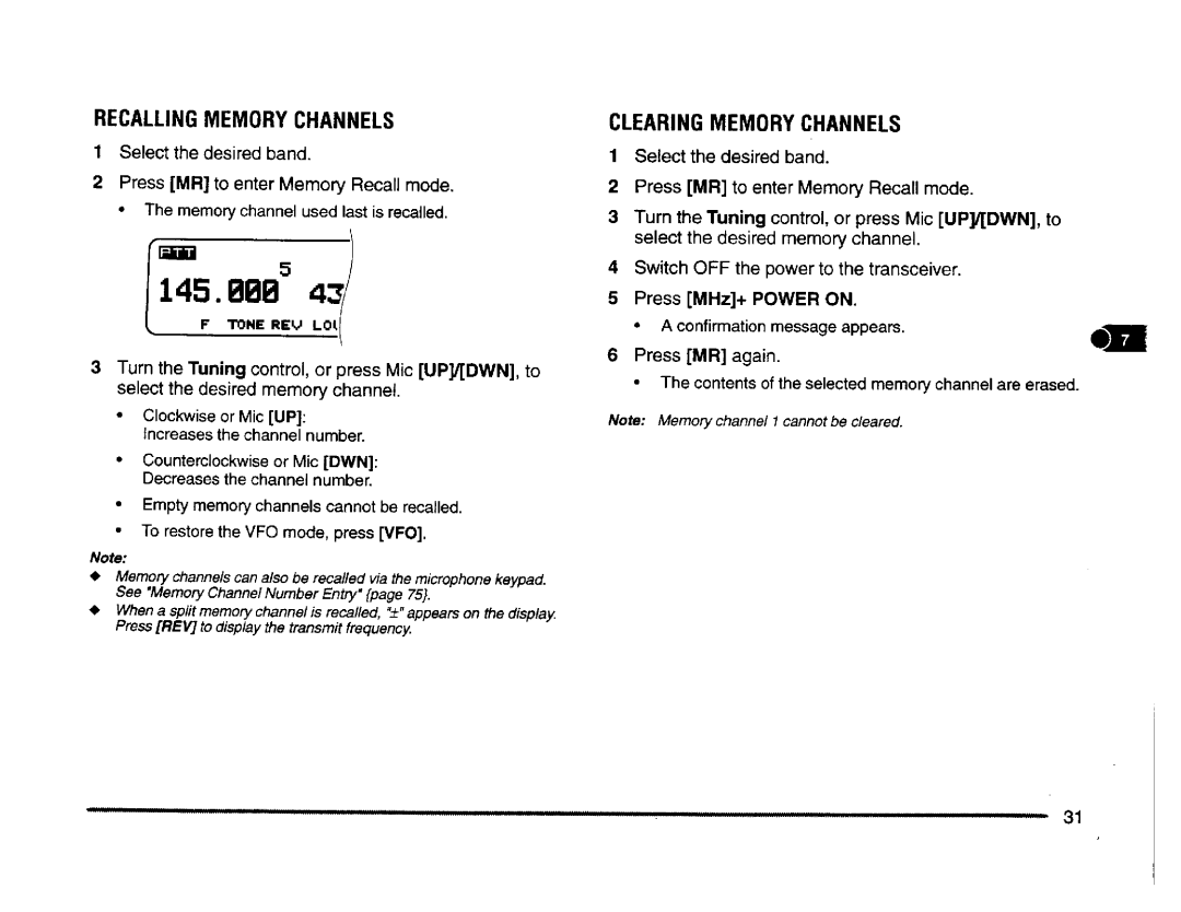 Kenwood TM-V7E, TM-V7A manual 