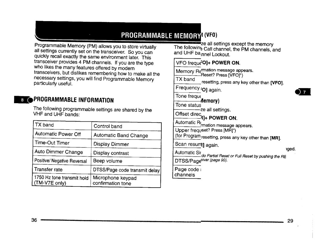 Kenwood TM-V7A, TM-V7E manual 