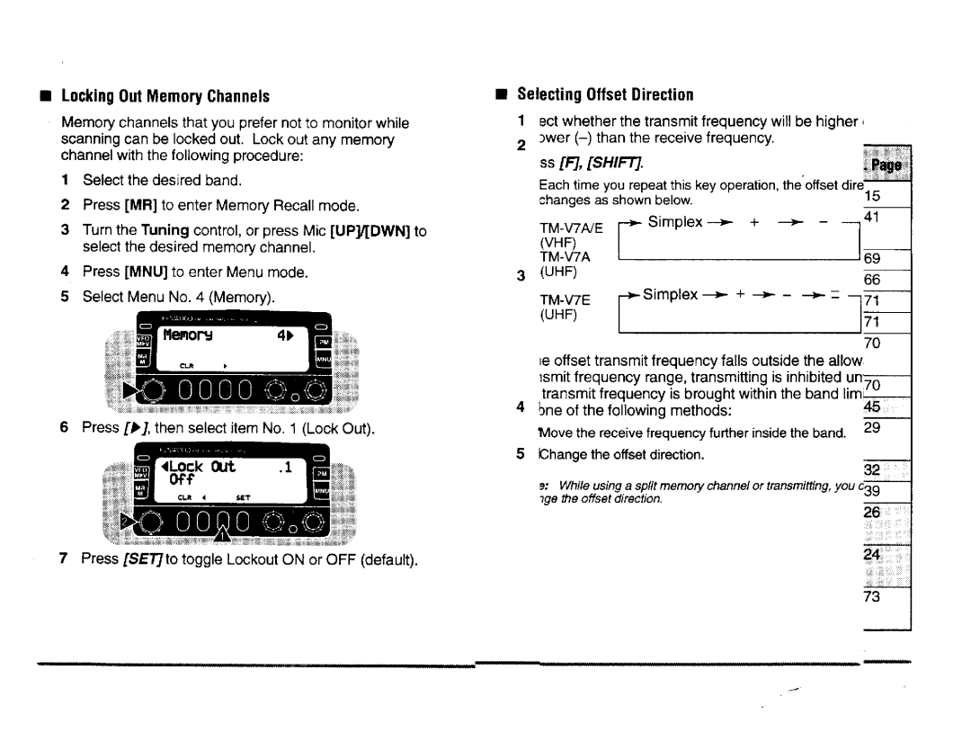 Kenwood TM-V7E, TM-V7A manual 