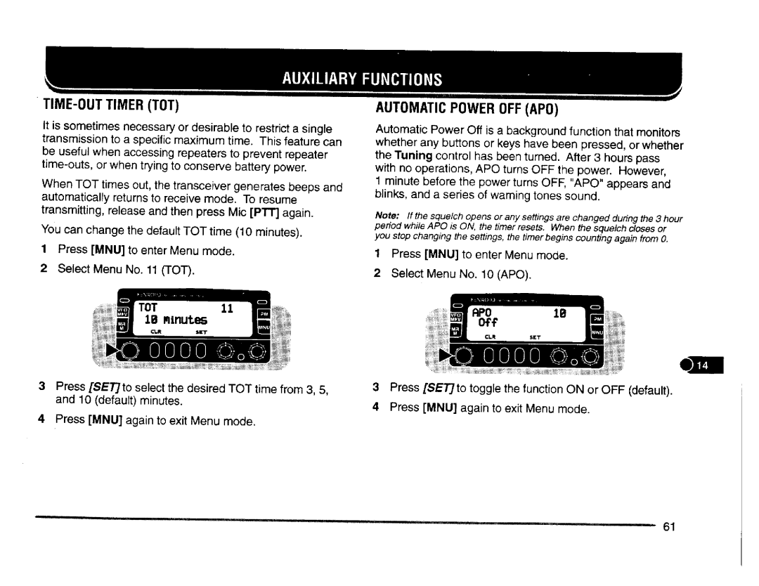 Kenwood TM-V7E, TM-V7A manual 