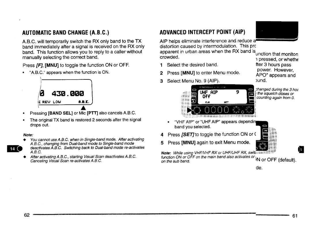 Kenwood TM-V7A, TM-V7E manual 