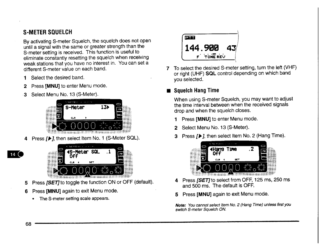 Kenwood TM-V7A, TM-V7E manual 