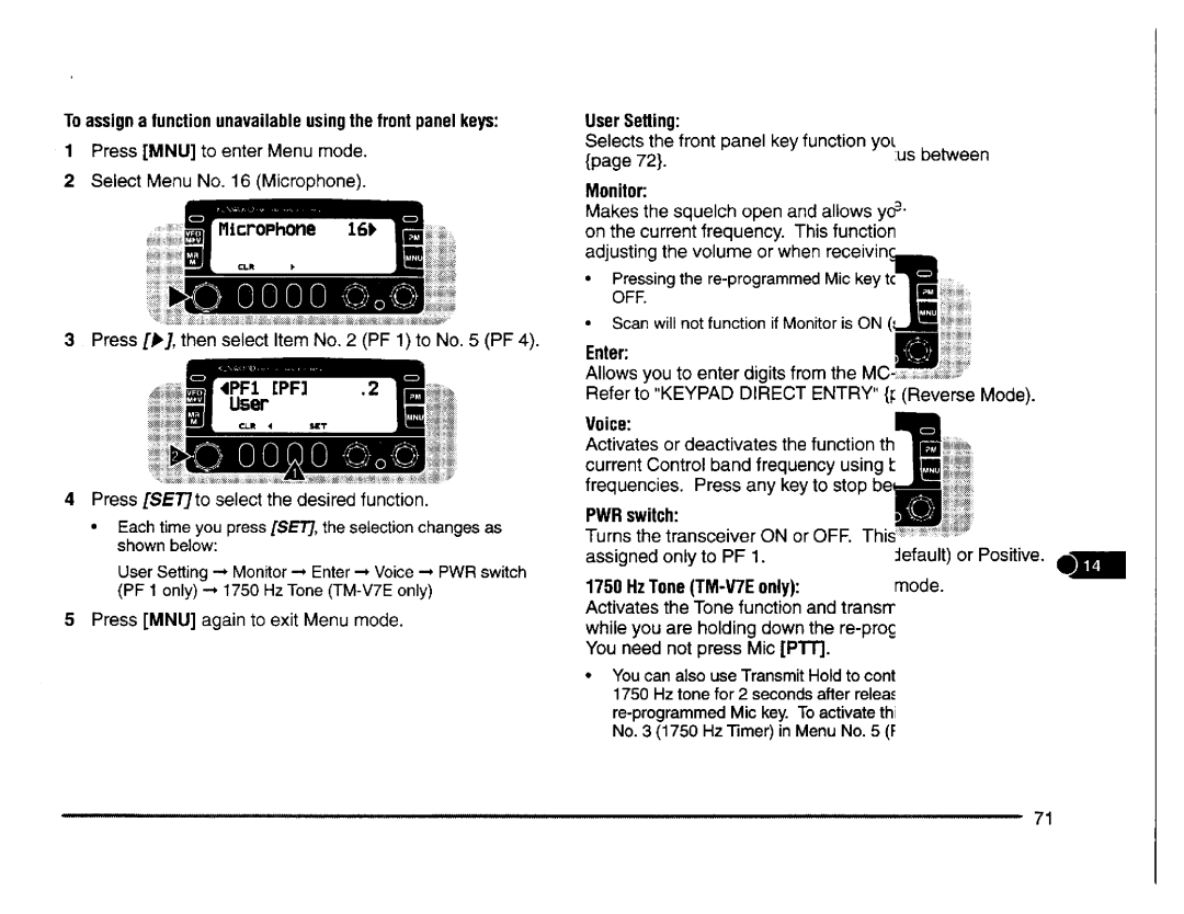 Kenwood TM-V7E, TM-V7A manual 