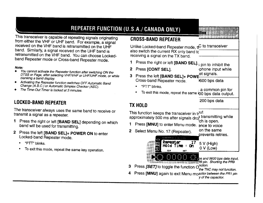 Kenwood TM-V7E, TM-V7A manual 