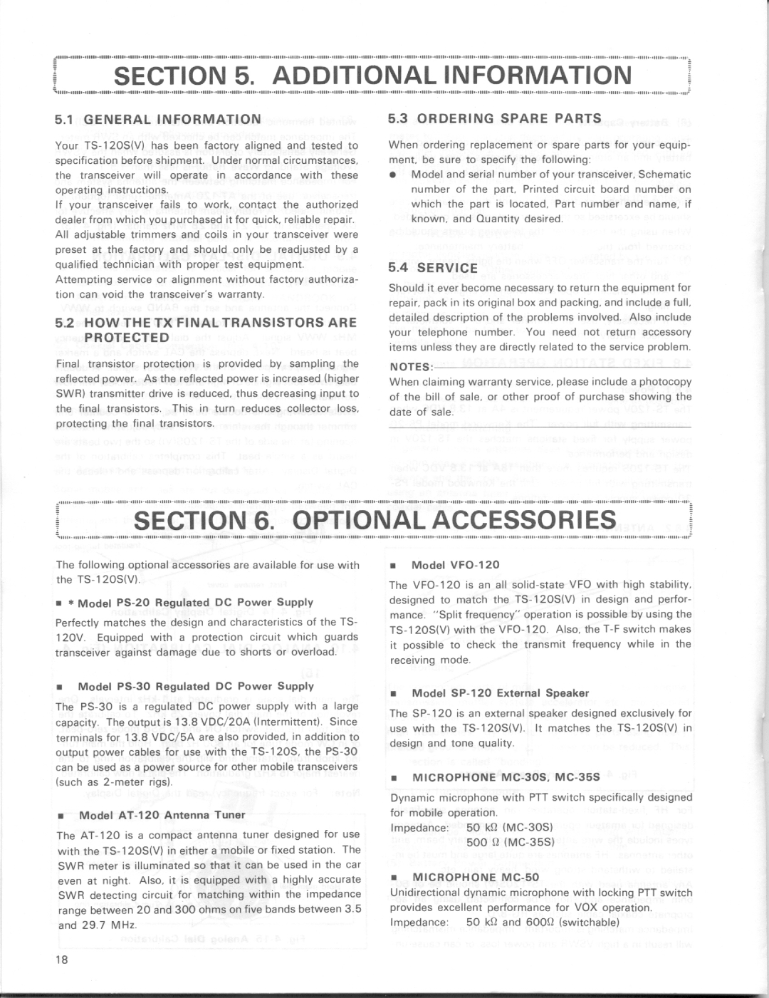 Kenwood TS-120V, TS-120S manual 