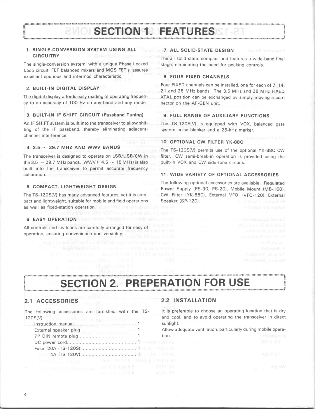 Kenwood TS-120V, TS-120S manual 